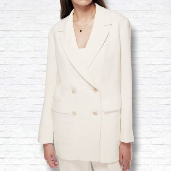 Aritzia Wilfred Cherrelle Light Pink Double-breasted Blazer Size XS - Picture 1 of 16